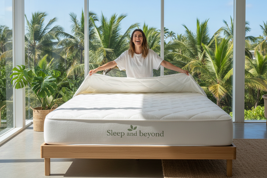 Mattress Encasement being put on Organic Mattress _Canada