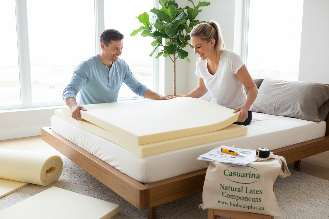 Assemble your latex mattress -DIY mattress with a couple bu
lding the mattress 