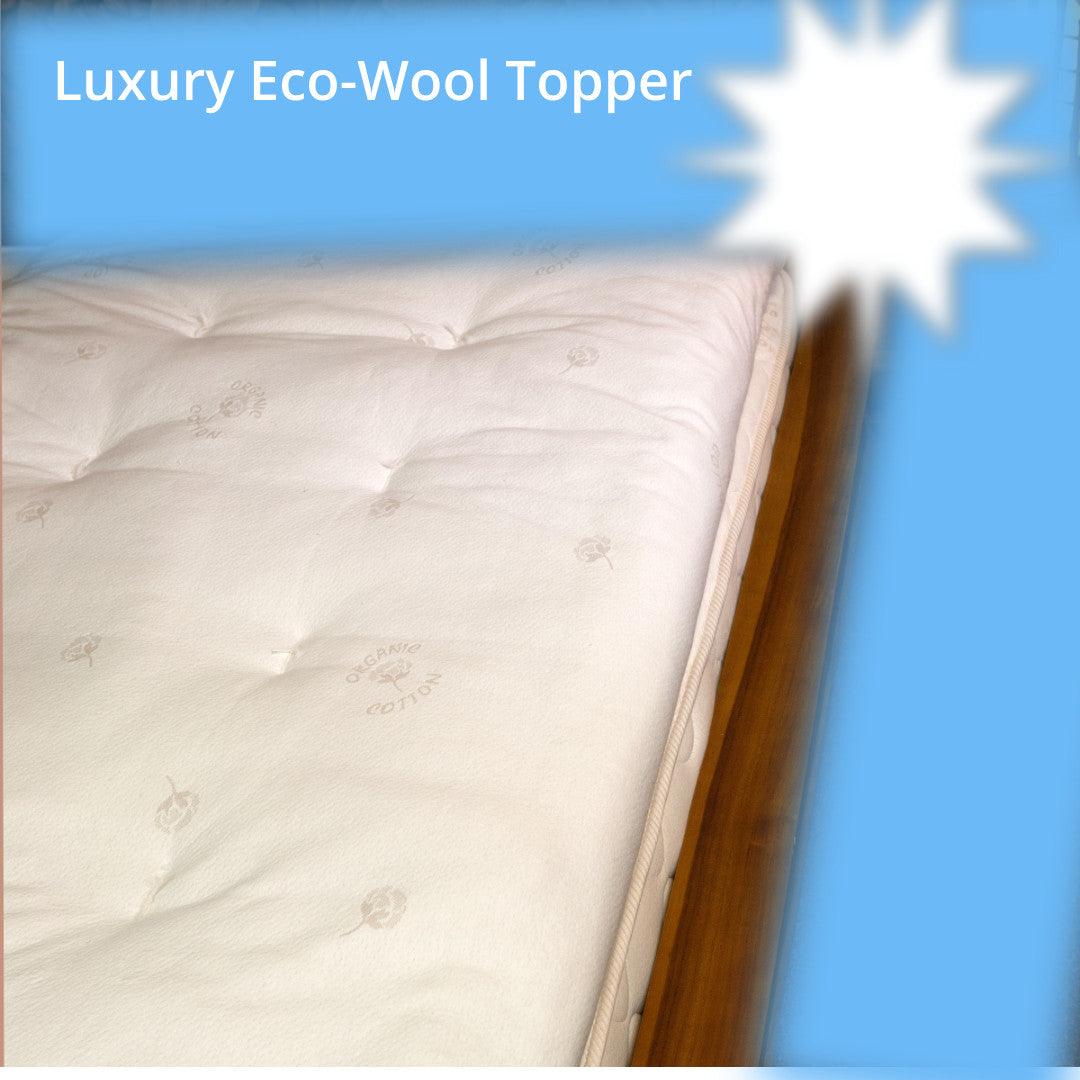 Best Organic Eco-Valley Wool 3-inch Mattress Topper Farmed in the USA